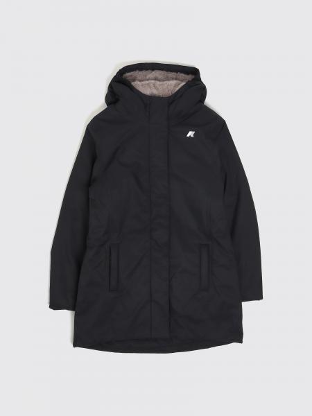 K-Way Kids' P. Denise Knee-Length Hooded Jacket with Fur Lining