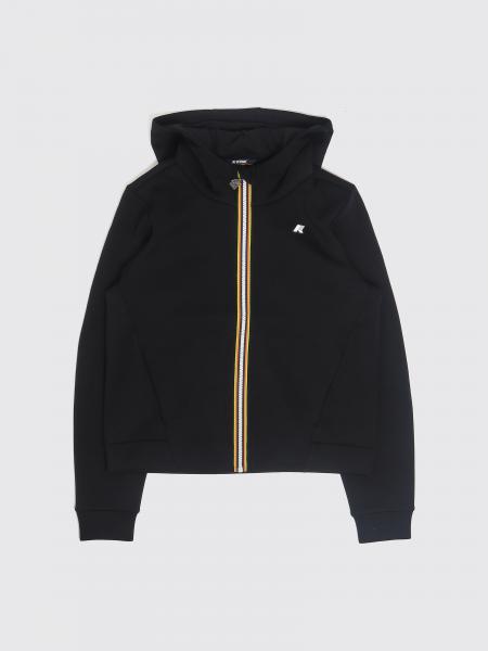 Kapuzen-Sweatjacke K-Way aus Baumwollmischung für Jungen mit Kontrastlogo