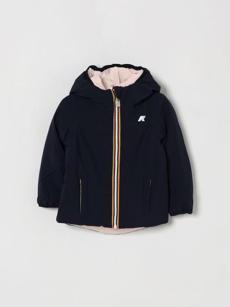 K-Way Kids' Lily Short Reversible Hooded Jacket with Monogram Logo