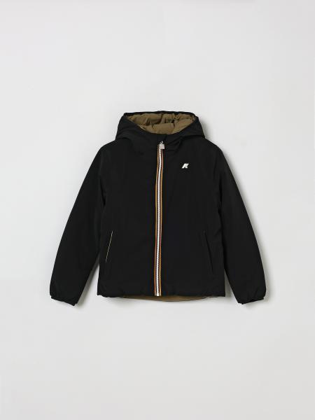 Blouson P.Jack K-Way réversible et matelassé en nylon avec capuche pour garçon