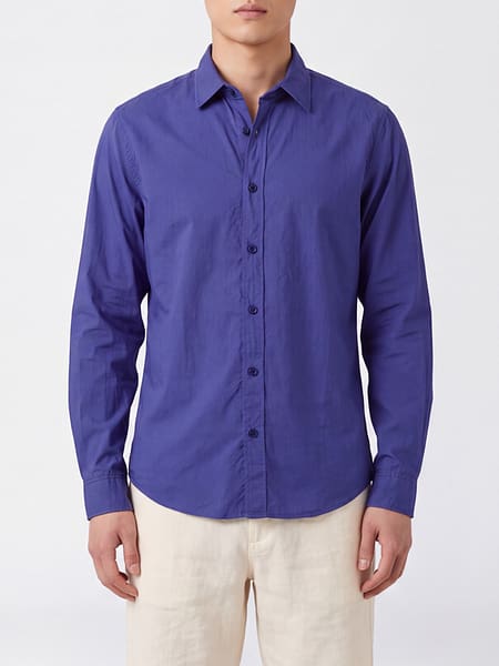 Long-Sleeved Casual Cotton Shirt Orlebar Brown with French Collar