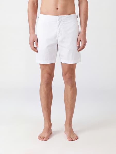 Short Polyamide Boxer Swim Shorts Orlebar Brown with Adjustable Side Buckles