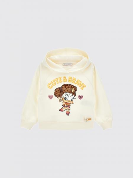 Girl's Monnalisa Disney Print Cotton Hoodie