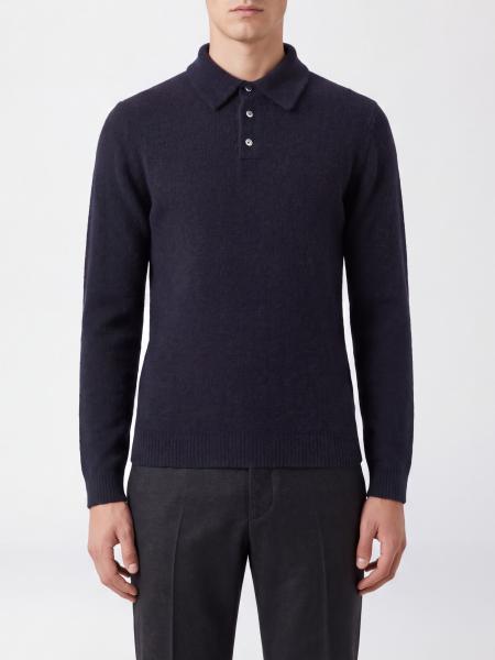 Roberto Collina Long-Sleeved Cashmere and Silk Knit Polo Shirt