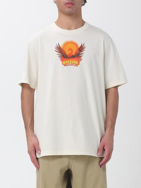 Diesel Relaxed Fit Cotton T-Shirt with Graphic Print and Dropped Shoulders