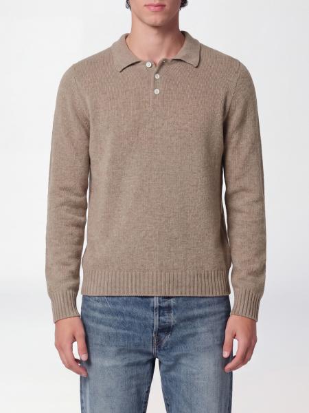 Drumohr Long-Sleeved Pure Cashmere Polo with Three-Button Placket
