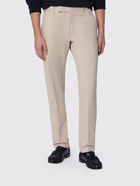 PT Torino Slim Fit Corduroy Trousers with Off-Center Fastening