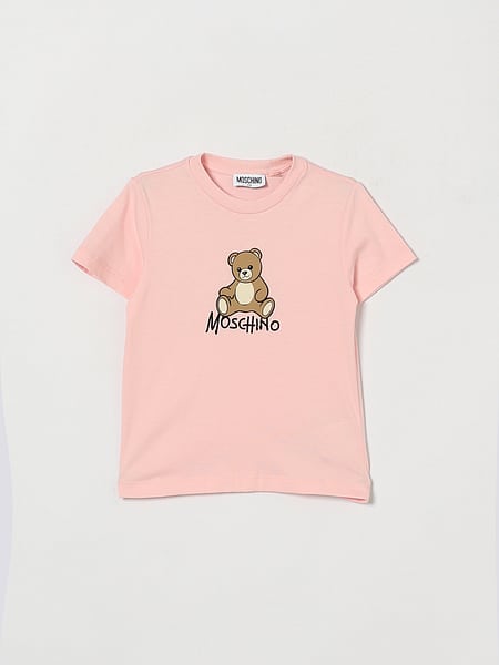 Boy's Cotton T-shirt Moschino with Teddy Bear Front Print