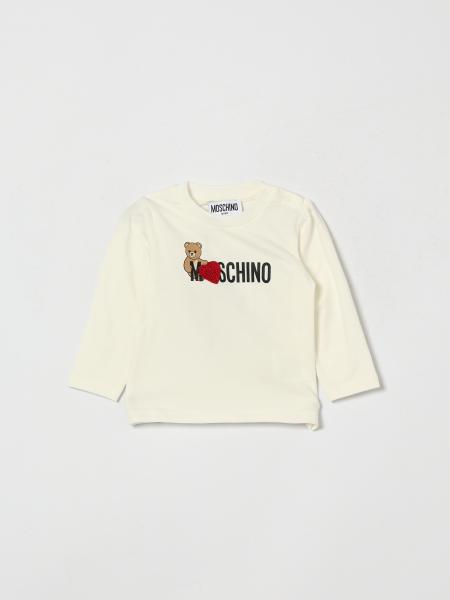 T-shirt Moschino da bambino a maniche lunghe in cotone con stampa Teddy Bear