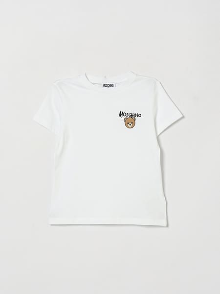 T-shirt Moschino da bambino in cotone con stampa frontale Teddy Bear