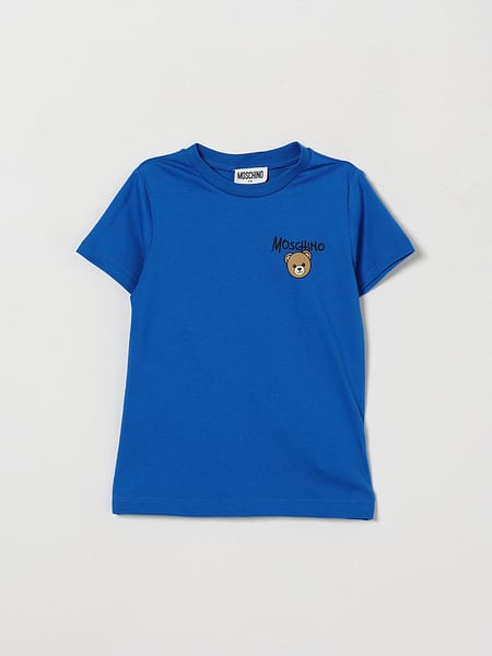 Boy's Cotton T-shirt Moschino with Teddy Bear Front Print