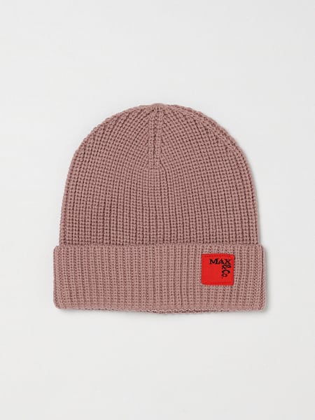 Bonnet Max&Co. Kid pour fille en laine mélangée avec revers et logo brodé