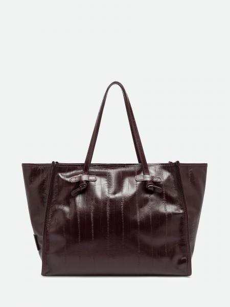 GIANNI CHIARINI 마르첼라 라미네이트 로고 카프스킨 가죽 숄더백