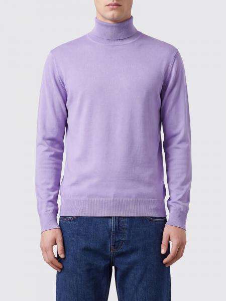 Laneus Pure Virgin Wool Turtleneck Jumper with Ribbed Hems