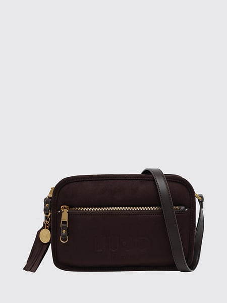 Liu Jo Suede-Effect Faux Leather Crossbody Bag with Tone-on-Tone Logo