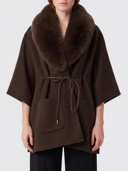 Knee-Length Robe Coat Liu Jo with Faux Fur Collar