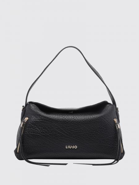 Liu Jo Grained Faux Leather Hobo Bag with Handle and Removable Strap