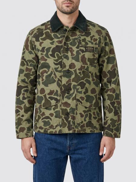 Filson Lightweight Cotton Jacket with Corduroy Collar and Logo