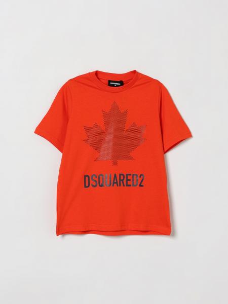 Dsquared2 Boy's Short-Sleeved Cotton T-Shirt with Logo Print