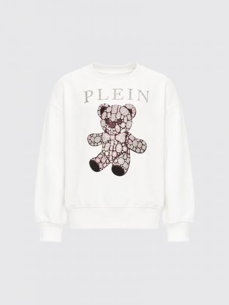 Sweat Philipp Plein en coton pour fille avec imprimé Teddy et strass