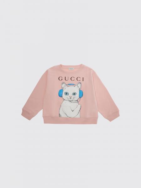 Gucci Boy's Cotton Sweatshirt with Contrast Graphic Logo Print