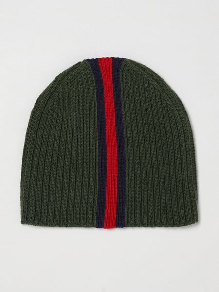 Gucci Boy's Striped Wool Beanie with Web Detail