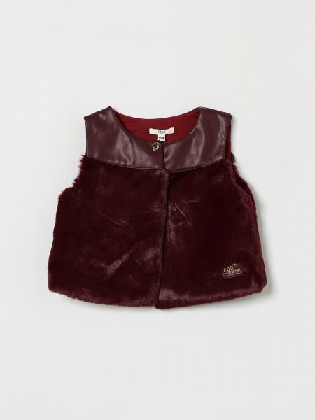 Chloé Girl's Faux Fur Gilet with Button Closure