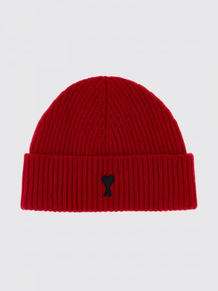 AMI PARIS Beanie in Pure Virgin Wool with Cuff and Contrast Logo