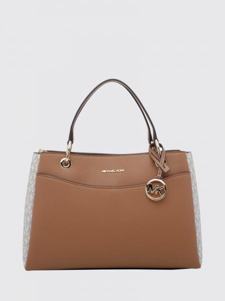 Michael Kors May Monogram Canvas and Leather Handbag with Removable Strap