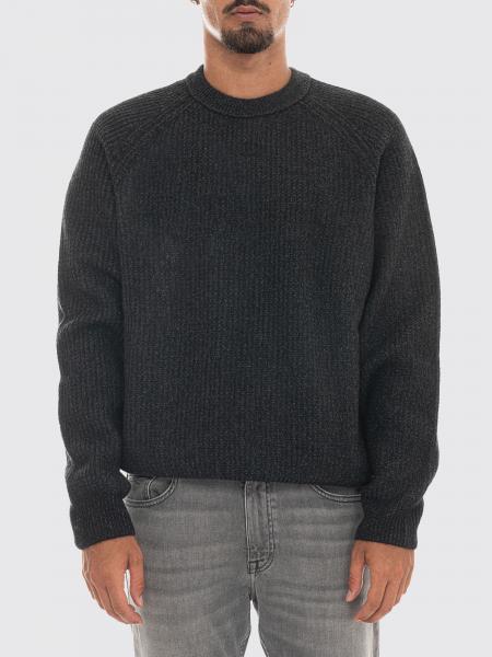 Jersey de cuello redondo BOSS de mezcla de lana virgen con corte relaxed