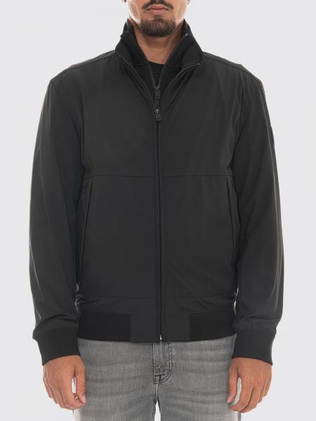 Cazadora bomber BOSS de softshell repelente al agua con cuello alto y cremallera