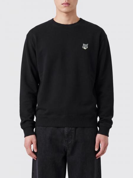 Jersey de cuello redondo MAISON KITSUNÉ de pura lana con parche del logo