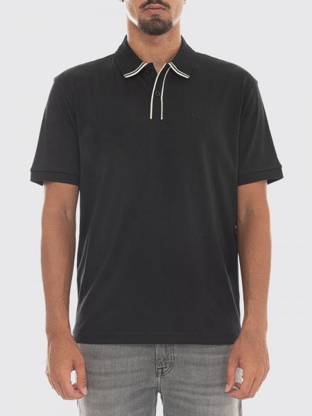 Boss Short-Sleeved Cotton Polo Shirt with Contrast Tipping