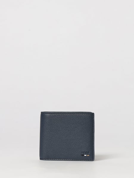 Boss Grained Faux Leather Horizontal Wallet with Coin Pocket