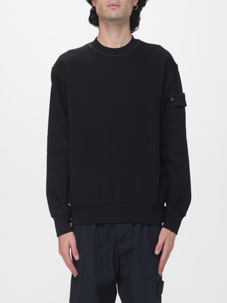 Stone Island Wool and Cotton-Blend Crewneck Jumper with Compass Logo Patch