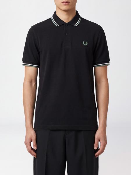 Short-Sleeve Fred Perry Cotton Polo with Embroidered Logo and Contrast Trims