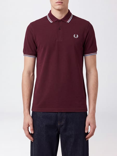 Short-Sleeve Fred Perry Cotton Polo with Embroidered Logo and Contrast Trims