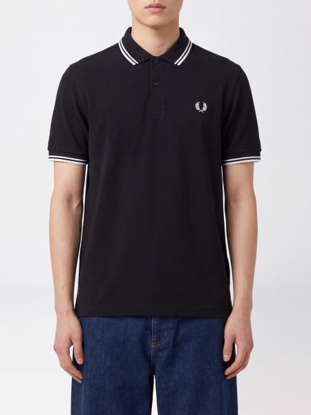 Short-Sleeve Fred Perry Cotton Polo with Embroidered Logo and Contrast Trims