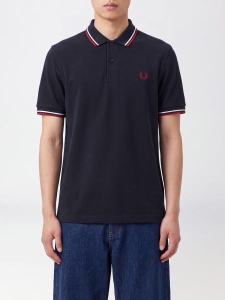 Short-Sleeve Fred Perry Cotton Polo with Embroidered Logo and Contrast Trims