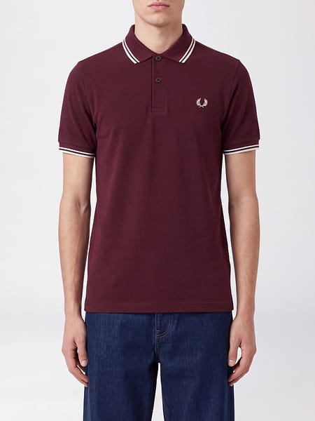 Short-Sleeve Fred Perry Cotton Polo with Embroidered Logo and Contrast Trims
