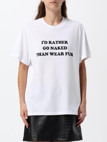 Stella McCartney Relaxed Fit T-Shirt aus Baumwolle mit Slogan-Print und Logo