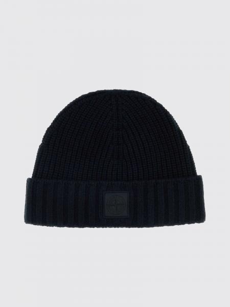 Beanie-Mütze Stone Island aus reinem Kaschmir mit Umschlag und Logo-Patch