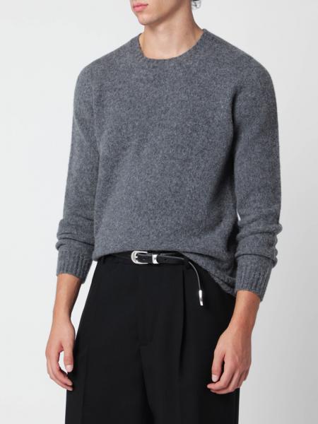 Drumohr Pure Wool Crewneck Jumper with Long Sleeves and Ribbed Trims