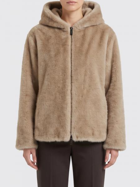 Veste courte P.A.R.O.S.H. en fausse fourrure avec col et fermeture zippée