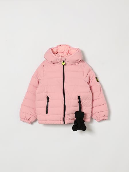 Barrow Kids Short Puffer Jacket for Boys in Polyester with Hood and Charm