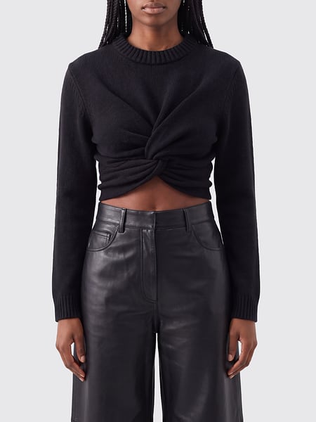 Draped Asymmetrical Wool Crewneck Jumper Balenciaga