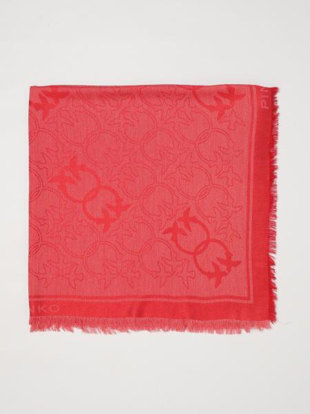 Pinko Love Birds Monogram Viscose-Blend Square Scarf