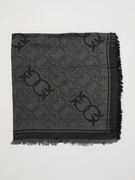 Pinko Love Birds Monogram Viscose-Blend Square Scarf