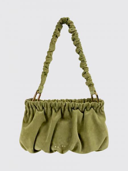 Bolso de hombro Marni de ante sintético fruncido