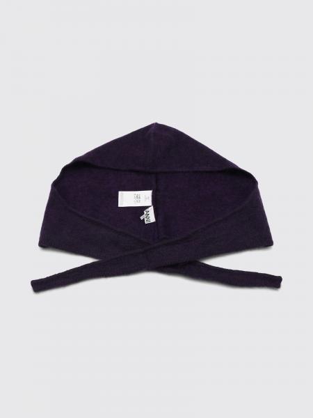 Wool and Mohair Blend Beanie Ganni with Butterfly Logo